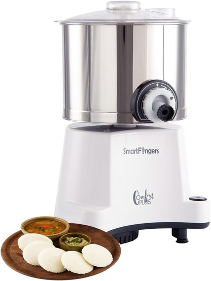 SmartFingers Comfort Plus Table Top Magic Wet Grinder 230V 50hz, 2 L + Atta kneader Attachment