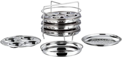 Vinod Stainless Steel Multi Cooker (4 x Idli Plates and 4x Dhokla Plates)- 4 Rack